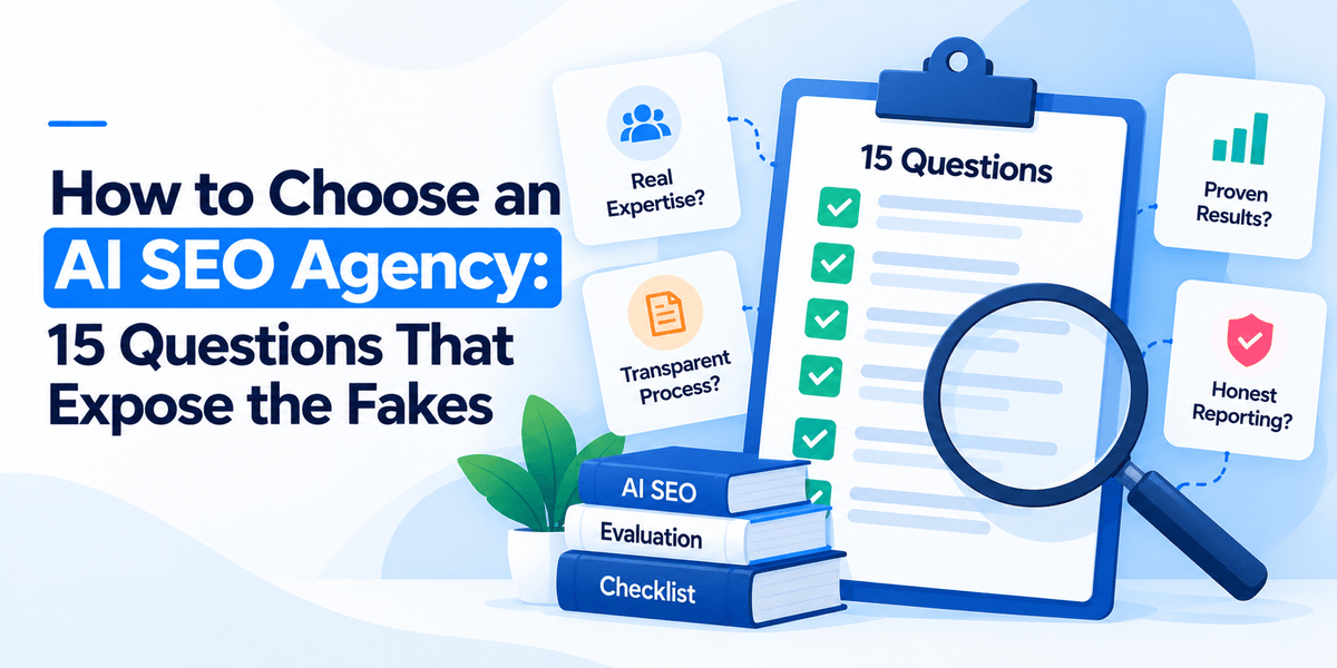 Checklist of 15 questions for vetting an AI SEO agency