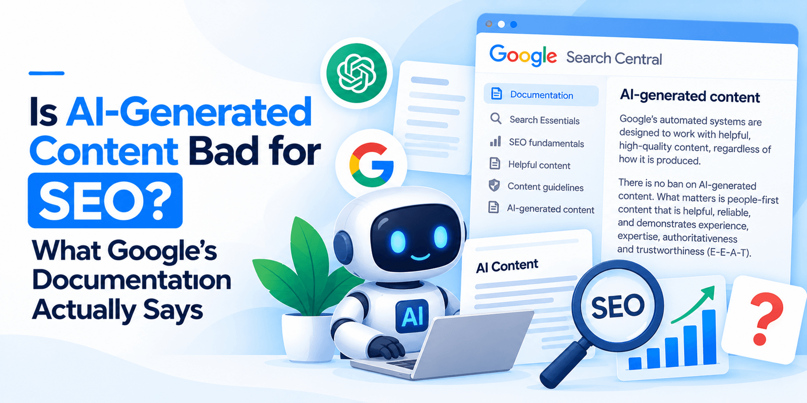 Google's scaled content abuse policy wording on AI-generated content