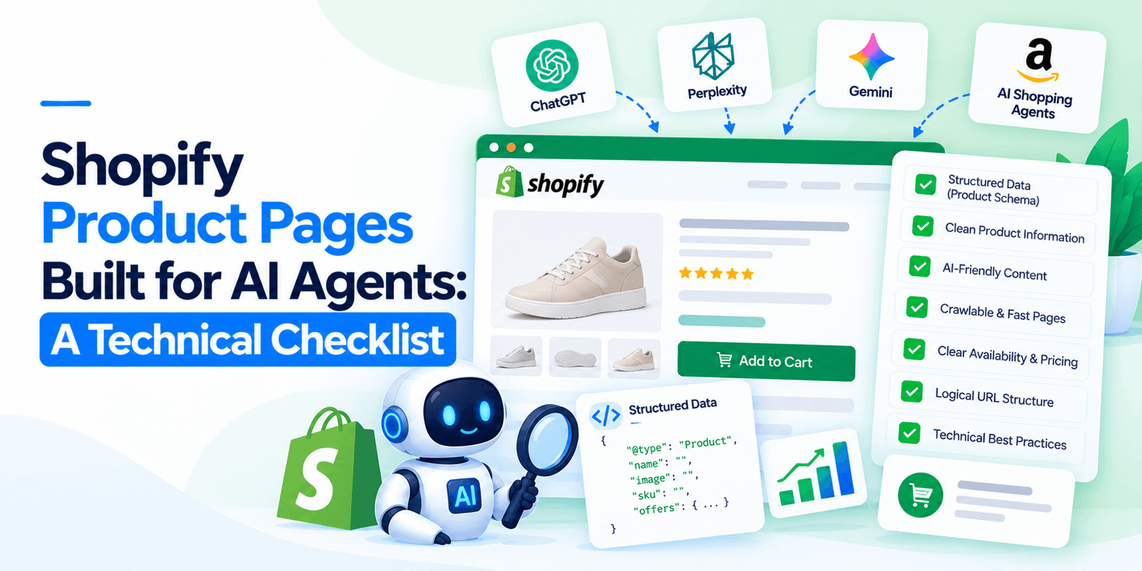 Shopify product JSON output showing the fields an AI shopping agent reads